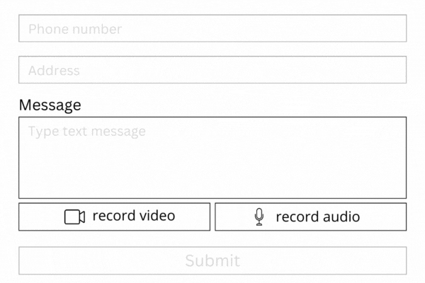 Add video/audio recording, to any HTML Form